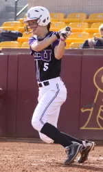 Freshman Abby Wynne scored one of ECU's two runs at Marshall Sunday afternoon.
