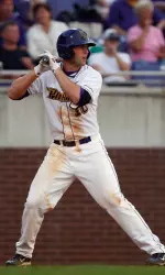 Junior Corey Thompson extended his current hit streak to 13 games with his single in the first inning.