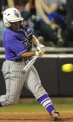 Freshman Jasmine Robbins hit her second home run of the season Friday night at Maryland.
