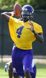 Senior Dominique Davis and the Pirates finished work for their second scrimmage of fall camp Friday morning.