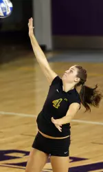 Redshirt junior Kelly Derby led the Pirates with four blocks in the 3-1 win over UNC Wilmington.