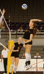 Redshirt junior Kelly Derby was errorless in two match Friday in Virginia.