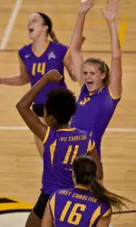 Junior middle hitter Virginia Fitch