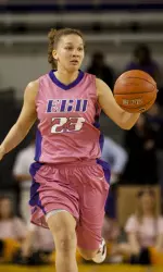 Senior Bryelle Smith posted a team-best six assists Thursday in her final appearance at Minges Coliseum.