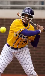 Sophomore Jordan Lewis was the lone Pirate to record a hit in both games Saturday.