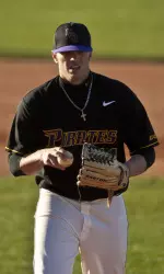 Sophomore RHP Tanner Merritt recorded his first collegiate win and save against Stony Brook.