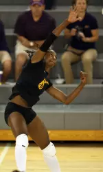 Junior outside hitter Whitney Campbell