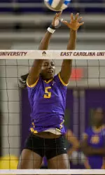 Junior outside hitter Whitney Campbell