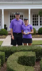 ECU Head Coach Kevin Williams and senior Katie Kirk