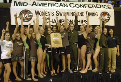 Women's Swimming Wins MAC Title Image