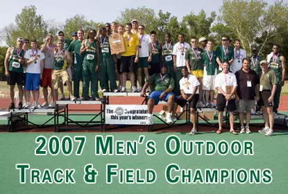 Men's Track Nips Zips to Claim 20th Outdoor Title Image
