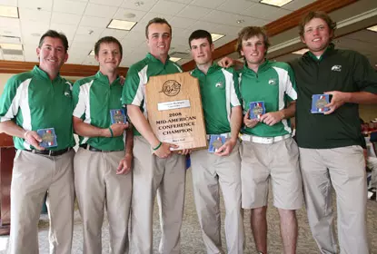 EMU Storms From Behind to Win Second Straight MAC Men's Golf Title Image