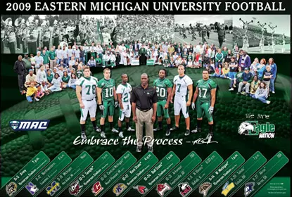 2009 EMU Football Schedule Poster