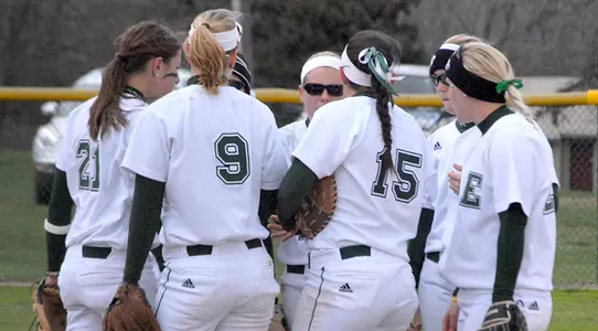 EMU Softball Huddle vs. Miami