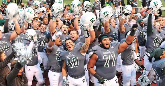 EMU Celebrates the Win Over WMU