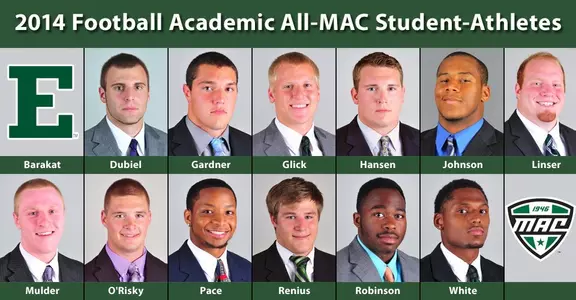 EMU Football Lands 13 Eagles on Academic All-MAC Team