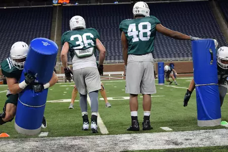 EMU Football Holds Spring Practice at Ford Field