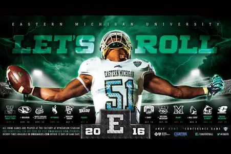 2016 Eastern Michigan University Football Poster