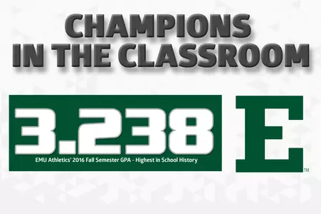 Student-athletes at EMU scored a 3.238 GPA in the latest term