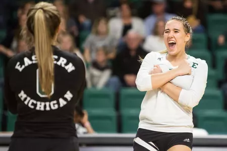 Mallory Rajewski Celebration vs. Akron