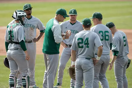 Baseball Huddle MSU