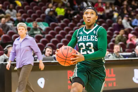 CLEVELAND (Quicken Loans Arena) ... Central Michigan advanced to MAC Tournament Semifinals with 67-64 win over Eastern Michigan on Wednesday, March 7 ... PICTURED: Danielle Minott (EMU)
