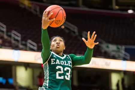 CLEVELAND (Quicken Loans Arena) ... Central Michigan advanced to MAC Tournament Semifinals with 67-64 win over Eastern Michigan on Wednesday, March 7 ... PICTURED: Danielle Minott (EMU)