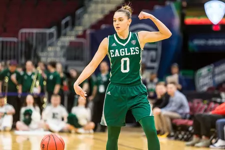 CLEVELAND (Quicken Loans Arena) ... Central Michigan advanced to MAC Tournament Semifinals with 67-64 win over Eastern Michigan on Wednesday, March 7 ... PICTURED: Tiffany Suarez (EMU)