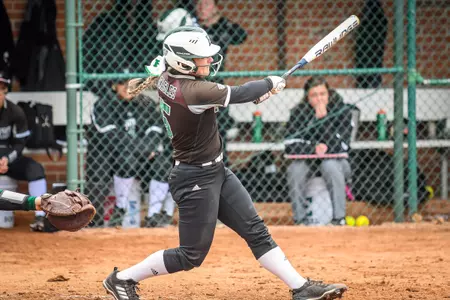 Olivia Logan hitting a home run