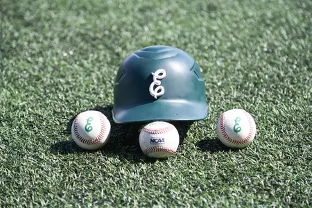 Eastern Michigan helmet and baseballs