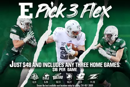 Three-game mini plans are now on sale for EMU Football