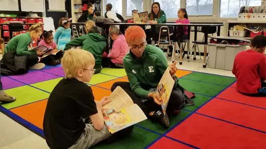 EMU Student-Athletes Give Back to Local Elementary Schools