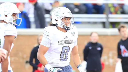 The Eastern Michigan University football team defeats Ball State University 42-20 on October 20, 2018