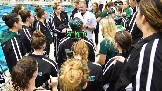 Swim and Dive Huddle vs. Miami 2019