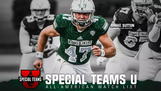 Sutton Named to Special Teams University All-American Watch List