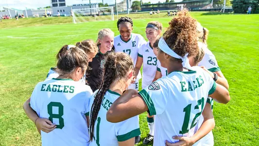 Soccer pre-game huddle