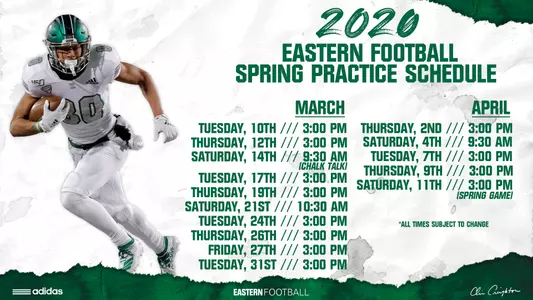 EMU Football Set to Open Spring Practice March 10