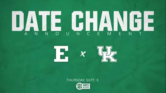 Football's Opener at Kentucky Shifts to Thursday, Sept. 3