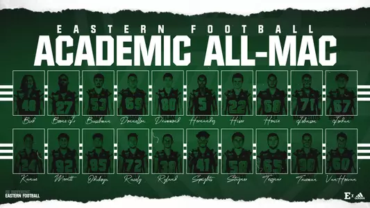 20 Eagles Named to Football Academic All-MAC Team