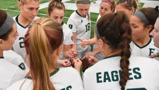 Soccer Huddle at Ball State