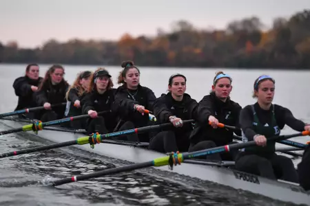 Rowing First Varsity Eight Boat on Ford Lake