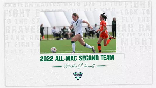 Graphic featuring Maddie O'Farrell, 2022 All-MAC Second Team honoree