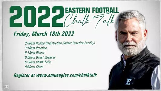 EMU Football to Hold High School Coaching Chalk TalK