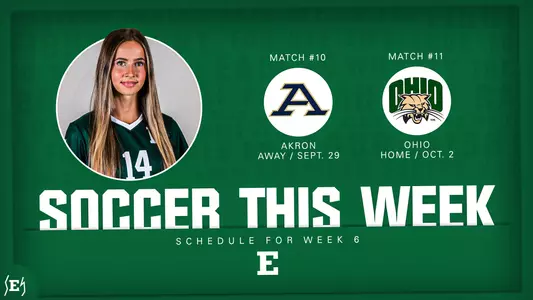 Jamie Lefebvre on preview graphic with logos for Akron and Ohio