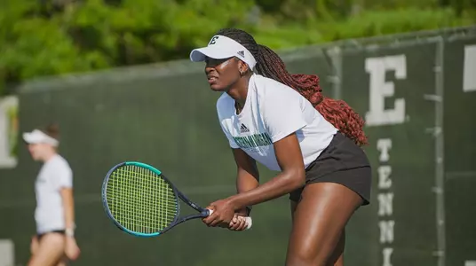 Linda Eloundou in action in 2023 fall season