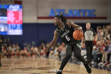 during the second half of an NCAA college basketball game, Tuesday, Nov. 14, 2023, in Boca Raton, Fla. (Phelan M. Ebenhack/Walt Middleton Photography)