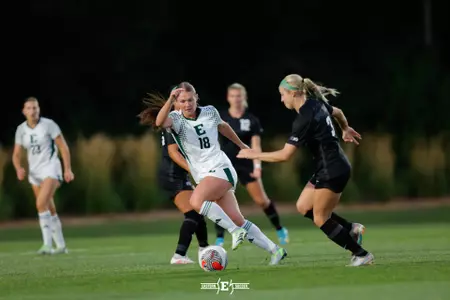 The Eastern Michigan University Soccer team competes at Michigan State University on August 31st, 2023. (Photo by: Walt Middleton Photography)