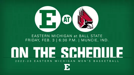 MBB Game Graphic - at Ball State (Feb. 3)