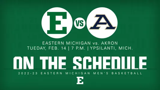 MBB Game Graphic - vs. Akron (Feb. 141, 2023)