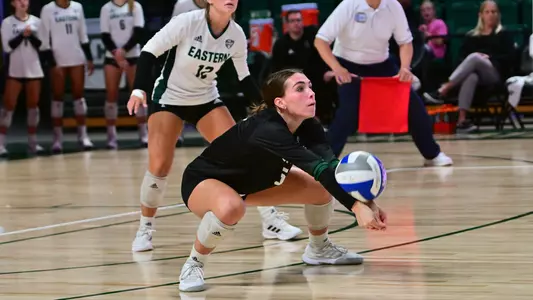 Emma McMahon bumping the ball